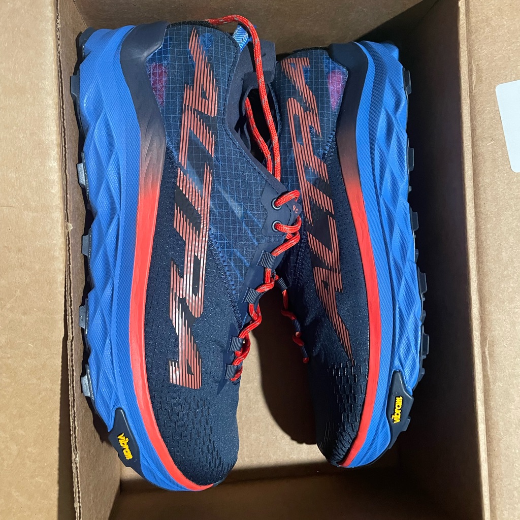 Men's Navy And Red Trail Running Shoes